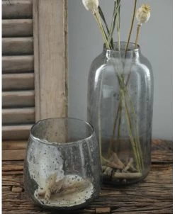 Hoge Vaas Met Bubbels, Zilvermetaal En Grijze Gloed -Kortingswinkel voor woondecoratie hoge vaas met bubbels metaal en grijze gloed 6