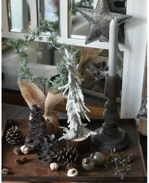 Houten Kandelaar Rond, Be-Uniq 4 Houten Kandelaar Rond, Be-Uniq - Afbeelding 2