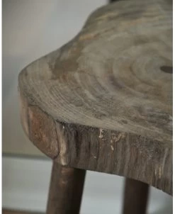 Houten Kruk Met Golvend Blad -Kortingswinkel voor woondecoratie houten kruk met golvend blad 2