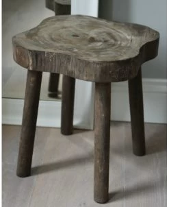 Houten Kruk Met Golvend Blad -Kortingswinkel voor woondecoratie houten kruk met golvend blad 5