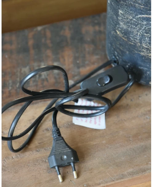 Houten Lampenvoet In Antiek Zwart 8 Houten Lampenvoet In Antiek Zwart - Afbeelding 6