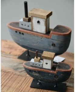 Houten Schip Op Metalen Standaard Handgeschilderd Blauw Groot, IB Laursen -Kortingswinkel voor woondecoratie houten schip op metalen standaard handgeschilderd blauw groot ib laursen 4