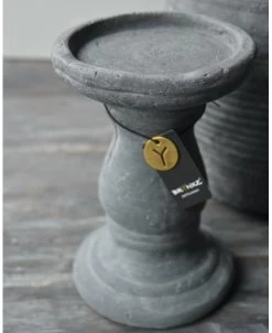 Kandelaar Met Mooie Bollingen Vintage Grijs, Brynxz