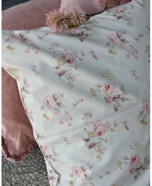 Kussenhoes Beige Met Coral/sand Rozen Vierkant, IB Laursen 3 Kussenhoes Beige Met Coral/sand Rozen Vierkant, IB Laursen