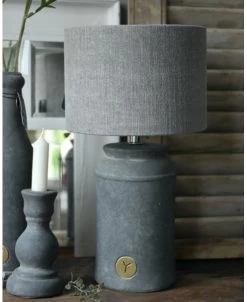 Lampenvoet Van Aardewerk Majestic Grijs Rond Opgaand, Brynxz