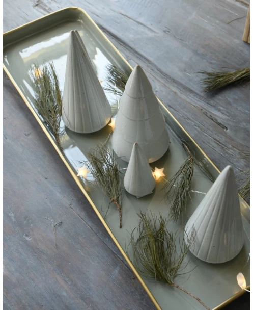 Langwerpige Tray Grijs Van Binnen En Antiek Gouden Rand, IB Laursen 6 Langwerpige Tray Grijs Van Binnen En Antiek Gouden Rand, IB Laursen - Afbeelding 4