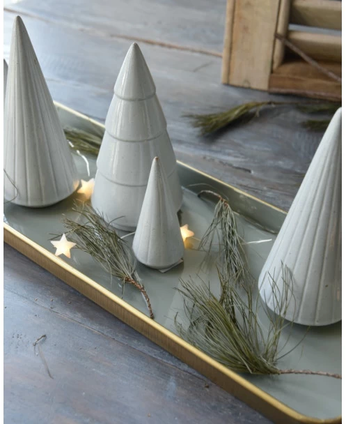 Langwerpige Tray Grijs Van Binnen En Antiek Gouden Rand, IB Laursen 9 Langwerpige Tray Grijs Van Binnen En Antiek Gouden Rand, IB Laursen - Afbeelding 7