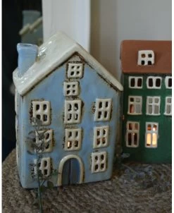 Licht Blauw Pakhuis Nyhavn, Theelicht Huisje IB Laursen -Kortingswinkel voor woondecoratie licht blauw pakhuis nyhavn theelicht huisje ib laursen 5