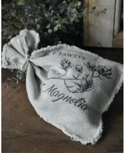 Linnen Geurzakje Met Magnolia Takken, Shabby