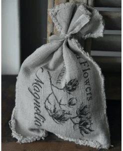 Linnen Geurzakje Met Magnolia Takken, Shabby -Kortingswinkel voor woondecoratie linnen geurzakje met magnolia takken shabby 4