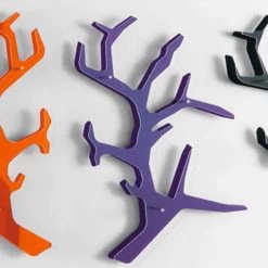 Wandplank Van Plexiglas Met Kapstokken Made In Italy - Neon -Kortingswinkel voor woondecoratie mensola da parete in plexiglass con ganci appendiabiti made in italy neon 2