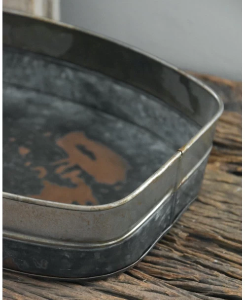 Metalen Bak In Twee Tinten Gelaagd, Groot 5 Metalen Bak In Twee Tinten Gelaagd, Groot - Afbeelding 3