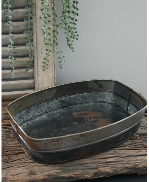 Metalen Bak In Twee Tinten Gelaagd, Groot 9 Metalen Bak In Twee Tinten Gelaagd, Groot - Afbeelding 7