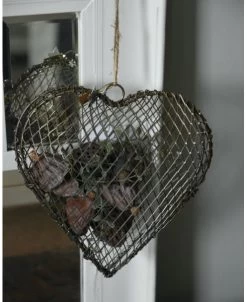 Metalen Draad Hart Antiek Look Met Touw Vulbaar, IB Laursen -Kortingswinkel voor woondecoratie metalen draad hart antiek look met touw vulbaar ib laursen 2