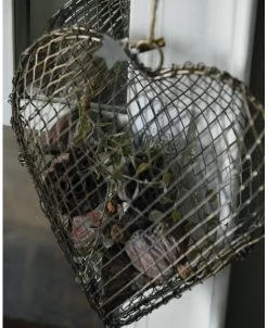 Metalen Draad Hart Antiek Look Met Touw Vulbaar, IB Laursen