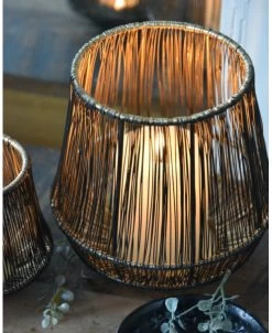 Metalen Draad Windlicht Zwart Goud Groot -Kortingswinkel voor woondecoratie metalen draad windlicht zwart goud groot 3