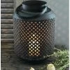 Metalen Lantaarn Met Gaatjes Patroon, XL -Kortingswinkel voor woondecoratie metalen lantaarn met gaatjes patroon xl