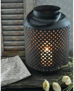 Metalen Lantaarn Met Gaatjes Patroon, XL -Kortingswinkel voor woondecoratie metalen lantaarn met gaatjes patroon xl 4