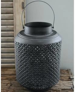 Metalen Lantaarn Met Gaatjes Patroon, XL -Kortingswinkel voor woondecoratie metalen lantaarn met gaatjes patroon xl 7