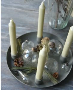 Metalen Schaal Met 4 Kaarsen Inzets Olijf Groen, IB Laursen -Kortingswinkel voor woondecoratie metalen schaal met 4 kaarsen inzets olijf groen ib laursen 6