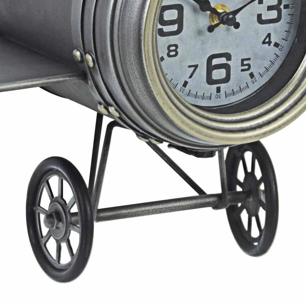 Vliegtuigvormige Wandklok Van Staal En Glas Homemotion - Plano 6 Vliegtuigvormige Wandklok Van Staal En Glas Homemotion - Plano - Afbeelding 4