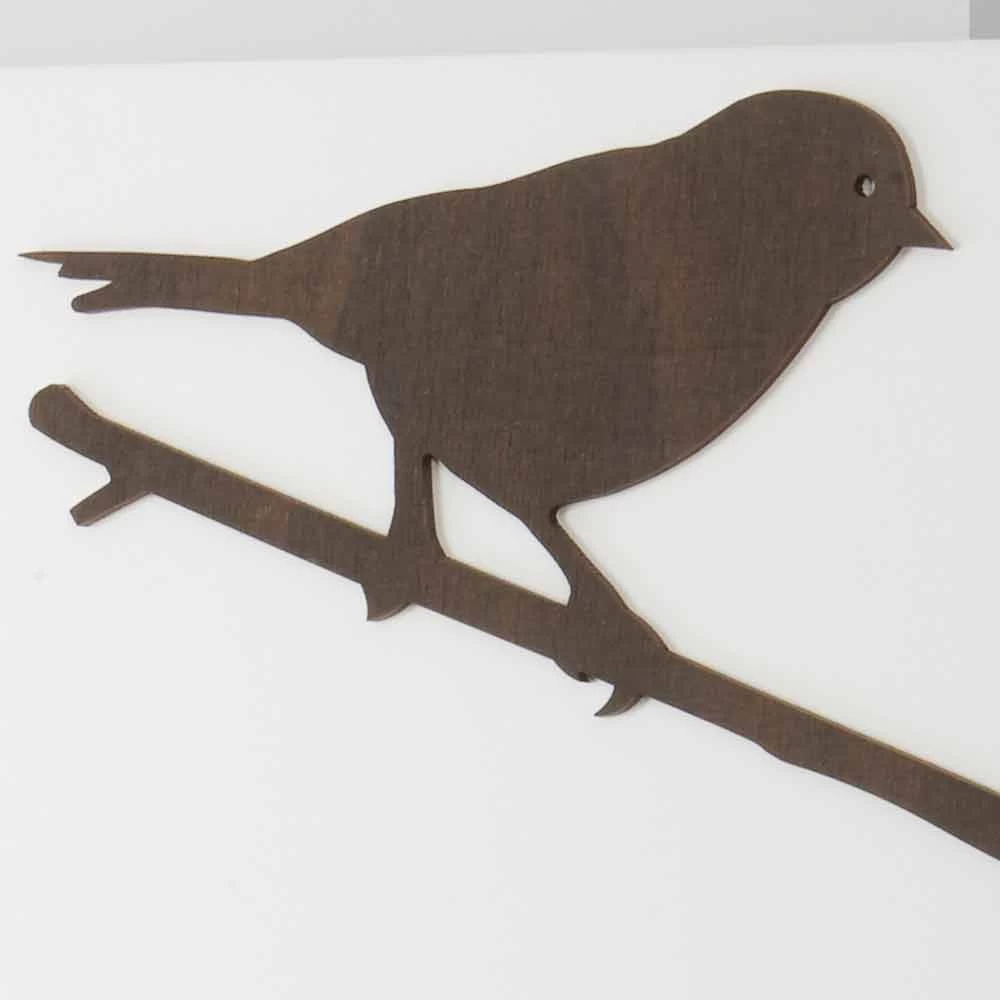 Witte Wandklok Met Houten Dierendecoraties Modern Design - Suspense 4 Witte Wandklok Met Houten Dierendecoraties Modern Design - Suspense - Afbeelding 2