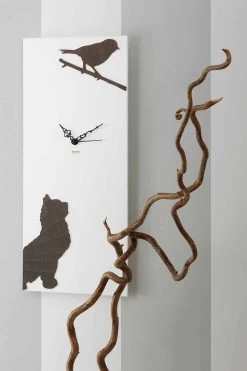 Witte Wandklok Met Houten Dierendecoraties Modern Design - Suspense 11 Witte Wandklok Met Houten Dierendecoraties Modern Design - Suspense -Kortingswinkel voor woondecoratie orologio a muro bianco con decori di animali in legno design moderno suspense 4