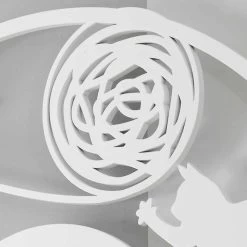 Grote Moderne Ronde Gekleurde Wandklok - Cat -Kortingswinkel voor woondecoratie orologio a muro dal design grande moderno rotondo colorato decorato gatto 2