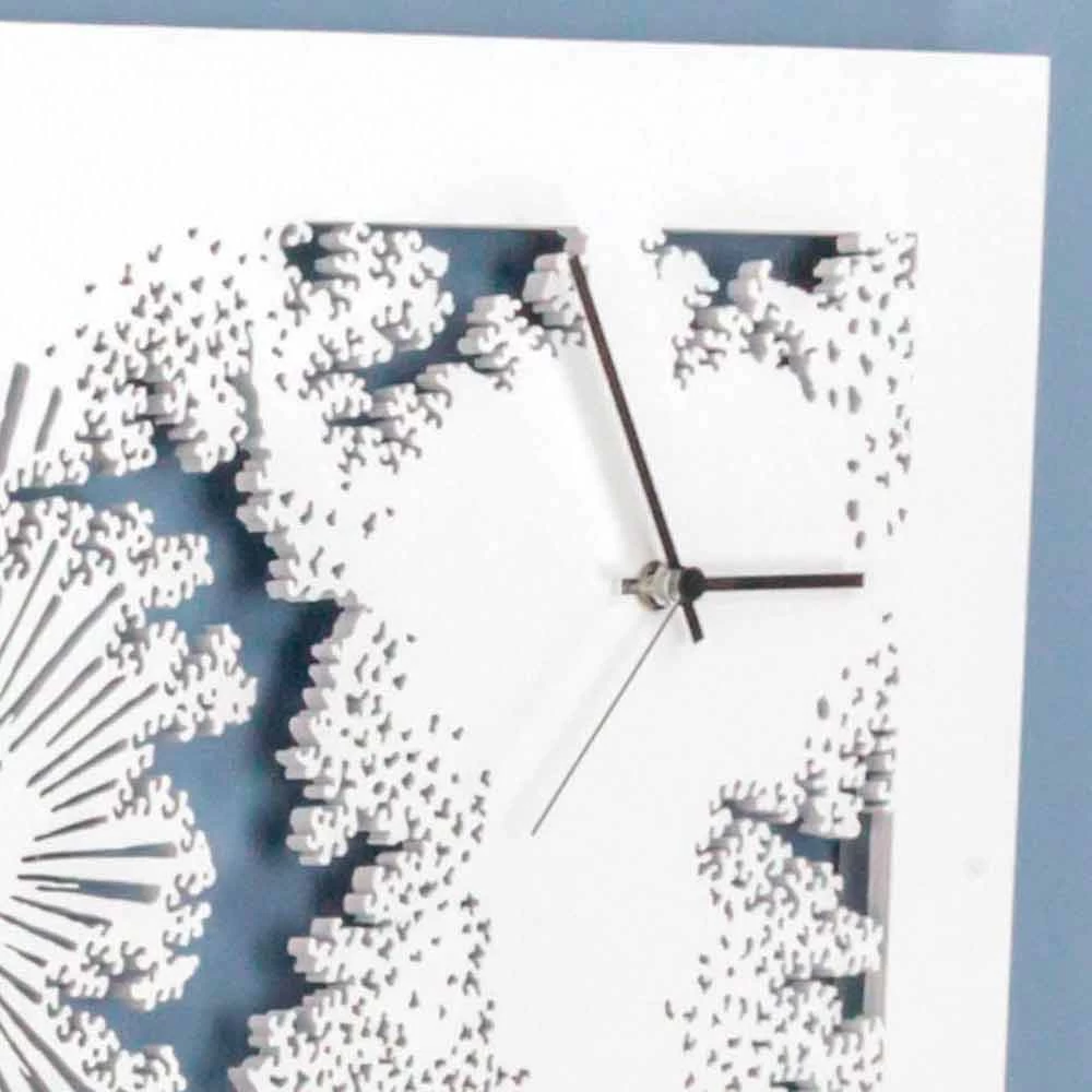 Design Wandklok In Wit Hout Of Rechthoekige Duif - Artificio 4 Design Wandklok In Wit Hout Of Rechthoekige Duif - Artificio - Afbeelding 2