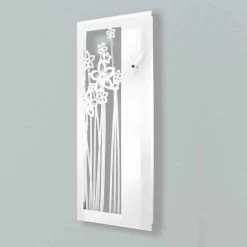 Moderne Rechthoekige Design Wandklok In Wit Plexiglas - Elara