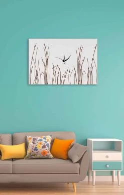 Rechthoekige Modern Design Witte Houten Wandklok - Filigraan -Kortingswinkel voor woondecoratie orologio a muro in legno bianco di design moderno rettangolare filigrano 2