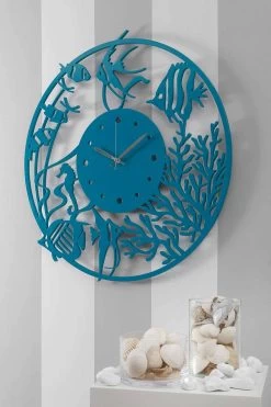 Grote Moderne Gekleurde Ronde Houten Wandklok - Infondoalmar -Kortingswinkel voor woondecoratie orologio a muro in legno design grande moderno colorato tondo infondoalmar 7