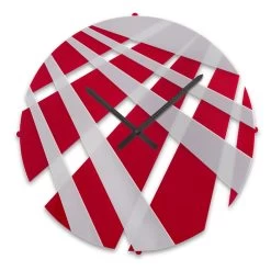 Ronde Wandklok Van Gekleurd Plexiglas En Geometrische Decoraties - Strioso