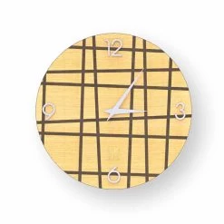 Kleurrijke Houten Wandklok Isso, Ontwerp, Made In Italy