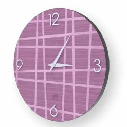 Kleurrijke Houten Wandklok Isso, Ontwerp, Made In Italy -Kortingswinkel voor woondecoratie orologio a parete colorato in legno isso made in italy 5