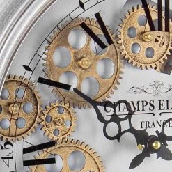 Wandklok In Staal En Glas Design Vintage Homemotion - Gringo -Kortingswinkel voor woondecoratie orologio a parete in acciaio e vetro design vintage homemotion gringo 2