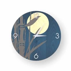 Atina-wandklok In Gedecoreerd Hout, Ontwerp Gemaakt In Italië -Kortingswinkel voor woondecoratie orologio a parete in legno decorato atina design made in italy 4