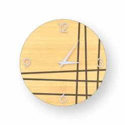 Gorle Houten Wandklok, Modern Design, Gemaakt In Italië -Kortingswinkel voor woondecoratie orologio a parete in legno gorle design moderno fatto in italia 2