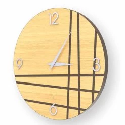 Gorle Houten Wandklok, Modern Design, Gemaakt In Italië -Kortingswinkel voor woondecoratie orologio a parete in legno gorle design moderno fatto in italia 3
