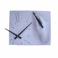 Ambachtelijke Wandklok In Versierde Hars Made In Italy - Vineyard