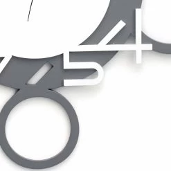 Grote En Moderne Design Wandklok In Wit En Grijs Hout - Cijfer -Kortingswinkel voor woondecoratie orologio da muro grande e moderno di design in legno bianco e grigio cifro 2