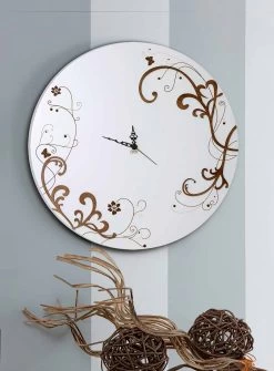 Moderne En Ronde Houten Wandklok Met Seizoensdecoraties -Kortingswinkel voor woondecoratie orologio da muro moderno e rotondo in legno con decori di design season 6