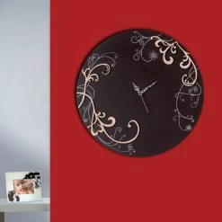 Moderne En Ronde Houten Wandklok Met Seizoensdecoraties -Kortingswinkel voor woondecoratie orologio da muro moderno e rotondo in legno con decori di design season 7
