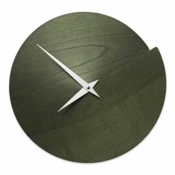 Wandklok Van Modern Design In Natuurlijk Hout Made In Italy - Cratere -Kortingswinkel voor woondecoratie orologio da parete di design moderno in legno naturale made in italy cratere 6