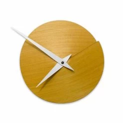 Ronde Wandklok Diameter 19,5 Cm In Hout Made In Italy - Cratere -Kortingswinkel voor woondecoratie orologio da parete di design o 19 5 cmin legno naturale made in italy cratere 2