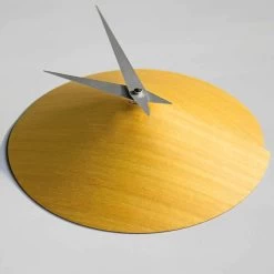 Ronde Wandklok Diameter 19,5 Cm In Hout Made In Italy - Cratere -Kortingswinkel voor woondecoratie orologio da parete di design o 19 5 cmin legno naturale made in italy cratere 3