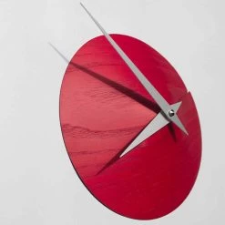 Ronde Wandklok Diameter 19,5 Cm In Hout Made In Italy - Cratere -Kortingswinkel voor woondecoratie orologio da parete di design o 19 5 cmin legno naturale made in italy cratere 5