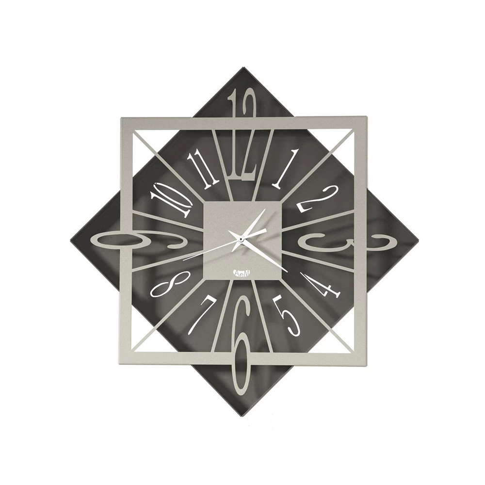 Gekleurde Geometrische Vierkante Design Ijzeren Wandklok - Eridano 8 Gekleurde Geometrische Vierkante Design Ijzeren Wandklok - Eridano - Afbeelding 6