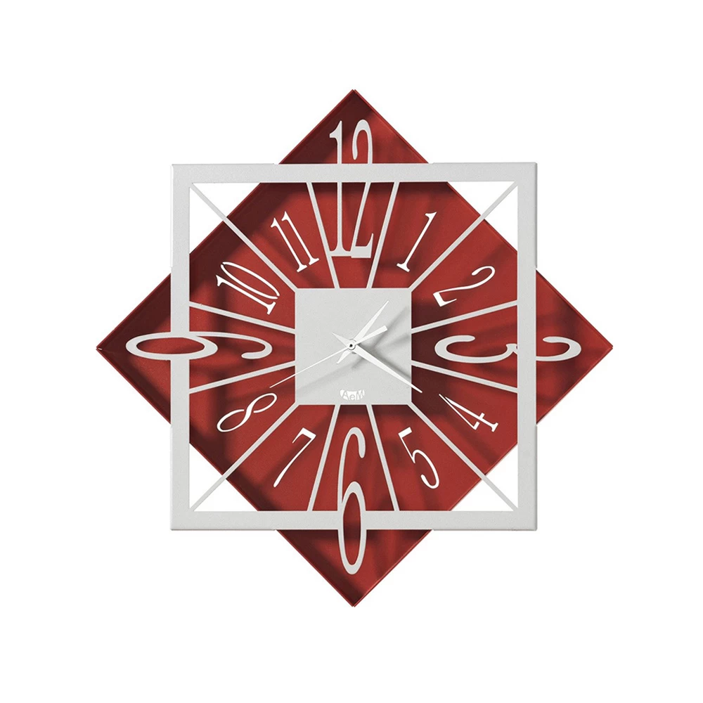 Gekleurde Geometrische Vierkante Design Ijzeren Wandklok - Eridano 10 Gekleurde Geometrische Vierkante Design Ijzeren Wandklok - Eridano - Afbeelding 8