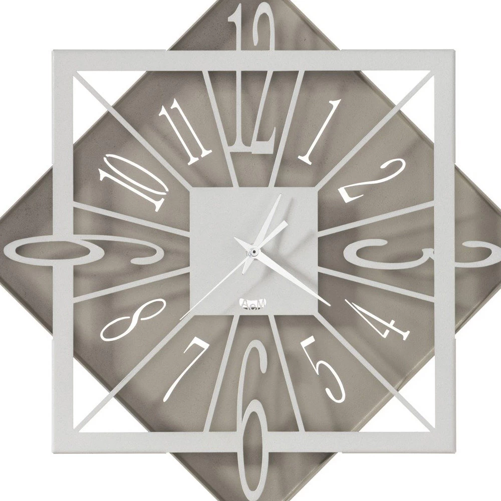 Gekleurde Geometrische Vierkante Design Ijzeren Wandklok - Eridano 12 Gekleurde Geometrische Vierkante Design Ijzeren Wandklok - Eridano - Afbeelding 10